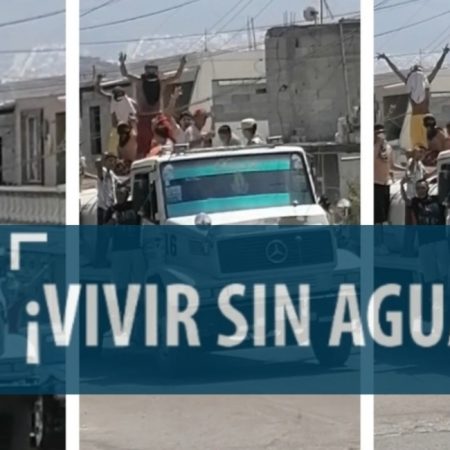 ¡Vivir sin agua! “Pa’ que se bañen”, así reciben pipa en Nuevo León