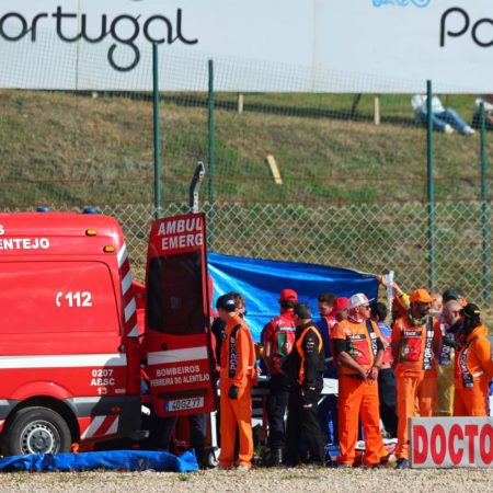 MotoGP: Pol Espargaró se fractura la mandíbula y una vértebra tras un fuerte accidente en el GP de Portugal | Motociclismo | Deportes