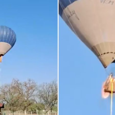 Dos muertos en un incendio en el aire de un globo aerostático en las pirámides de Teotihuacan